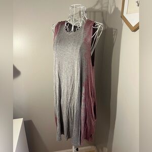 RVCA Tank sucker punched dress ombré side size S with pockets t shirt dress
